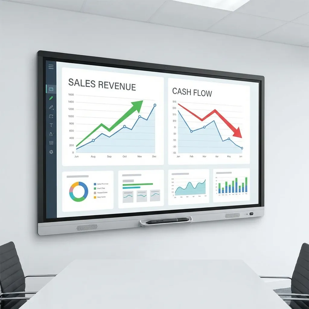 Financial reporting graph illustrating business performance insights